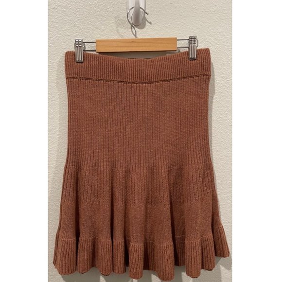 FREE PEOPLE Ribbed Flounced Knit Mini Skirt - Picture 5 of 5